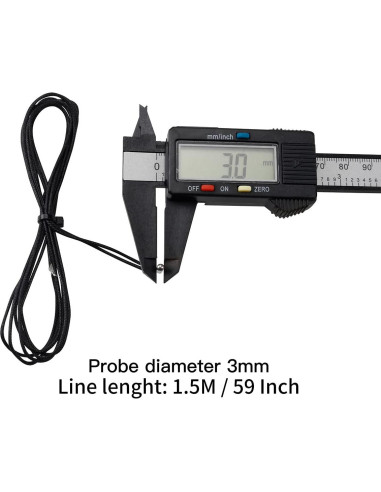 Sonda de Temperatura PT1000 Aimengda 1.5m para Impresora 3D