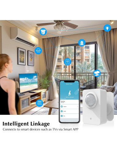 Sensor de Movimiento Infrarrojo WiFi Yasorn YSAG095 10m