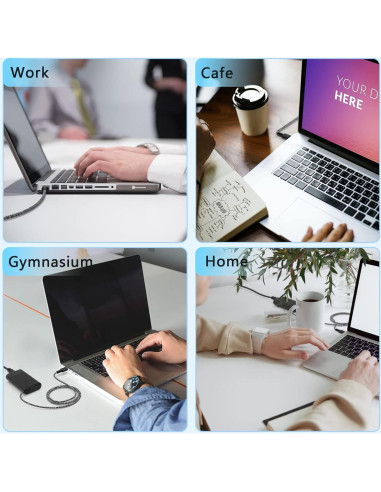 Cargador USB C 90W Nivjuky para Laptop HP Envy 15 17