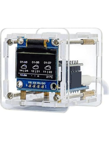 Kit Reloj Meteorológico DIY ESP8266 Wifi Temperatura y Humedad