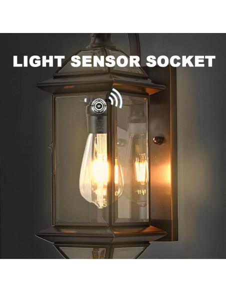 Sensor de Luz Crepúsculo a Amanecer Mighmia E26 E27 Paquete de 4 Sensor de Luz Crepúsculo a Amanecer Mighmia E26 E27 Paquete de 4