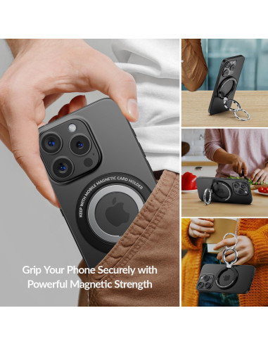 SoPii Soporte Magnético para Teléfono Ajustable Negro