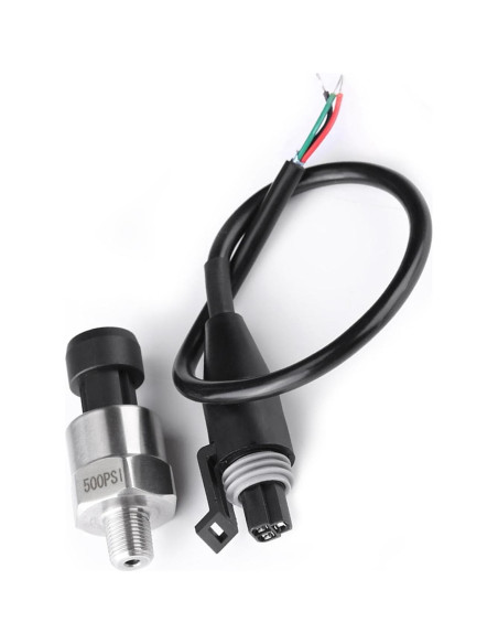 Transductor de Presión Ejoyous 1/8 NPT Acero Inoxidable 500 PSI Transductor de Presión Ejoyous 1/8 NPT Acero Inoxidable 500 PSI