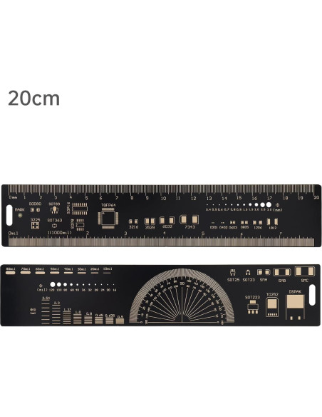 Regla Multifuncional de PCB 4PCS 15-30cm Smgda Fibra de Vidrio Regla Multifuncional de PCB 4PCS 15-30cm Smgda Fibra de Vidrio