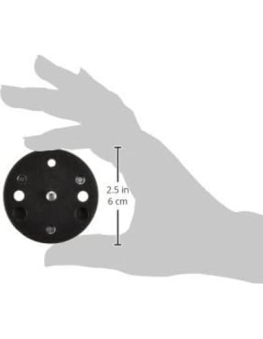 Placa Convertidora Manfrotto 120 3/8 a 1/4 pulgadas Negro