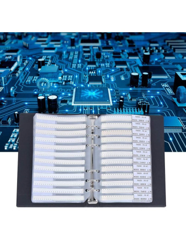Kit de resistencias SMD Marhynchus 170 valores en libro muestra