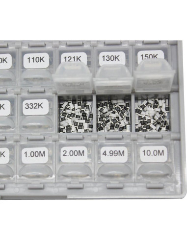 Kit de Resistores SMD 0201 AideTek 144 Valores 1% 14400 pcs