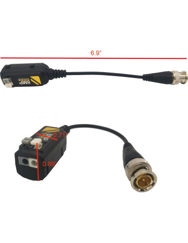 5 Pares Conectores Balun Video CCTV 4K Douzime AHD/TVI/CVI
