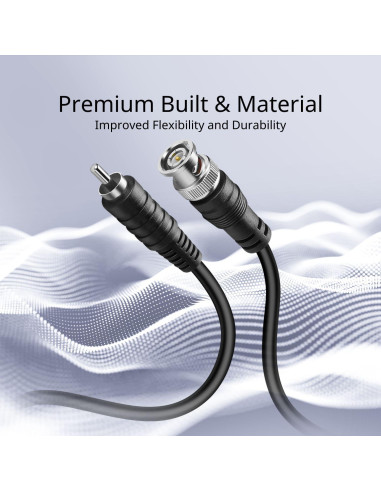 Cable Adaptador BNC a RCA 1.83m RG59U 75 Ohm TNP Products