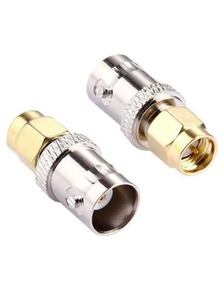 Adaptador Coaxial RF DHT Electronics SMA Macho a BNC Hembra - 2 Pcs Adaptador Coaxial RF DHT Electronics SMA Macho a BNC Hembra - 2 Pcs