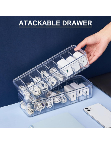 Organizador de Cables Tatuo 2 Pcs con 40 Sujetacables Organizador de Cables Tatuo 2 Pcs con 40 Sujetacables