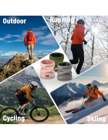 Gaiter de Cuello de Invierno Forro Polar Negro Unisex
