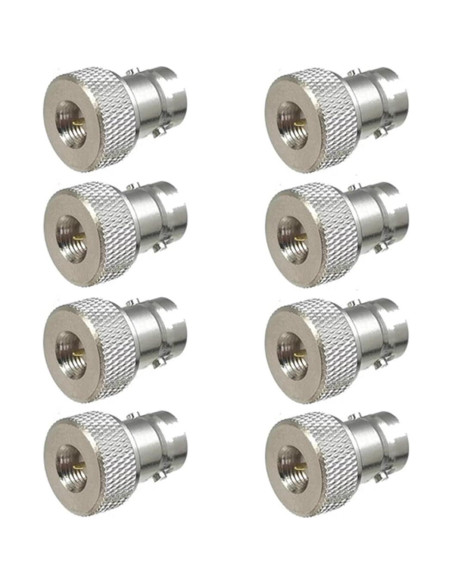 Conector Coaxial BNC Hembra a SMA Macho 8Pcs QLXHBOT Conector Coaxial BNC Hembra a SMA Macho 8Pcs QLXHBOT