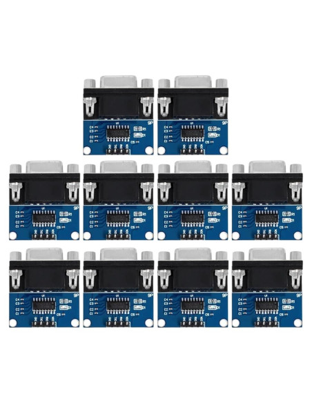 10 Piezas Módulo Convertidor RS232 a DB9 Max3232 VEWIUNRENA 10 Piezas Módulo Convertidor RS232 a DB9 Max3232 VEWIUNRENA