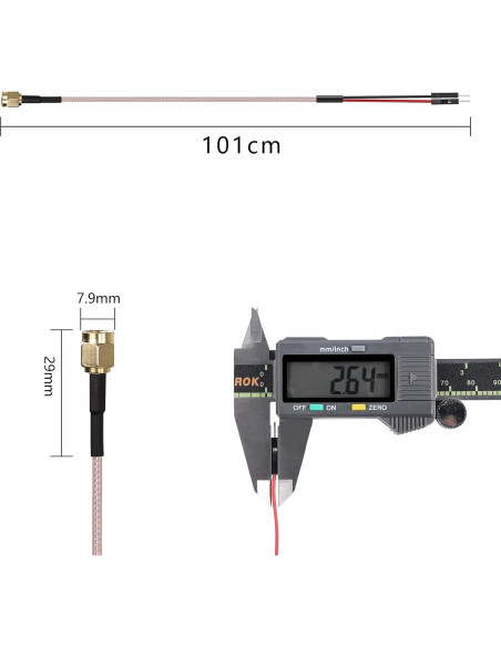 Cable de Conector SMA Macho a Dupont 1m - Yingtuyou LE-8 Cable de Conector SMA Macho a Dupont 1m - Yingtuyou LE-8