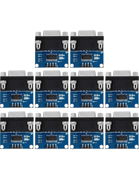 10 Piezas Módulo Convertidor RS232 a DB9 Max3232 VEWIUNRENA 10 Piezas Módulo Convertidor RS232 a DB9 Max3232 VEWIUNRENA
