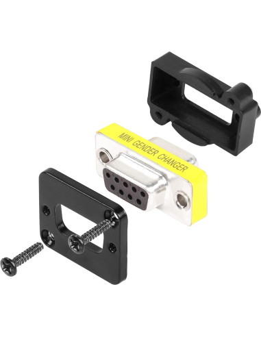 Conector DB9 hembra a hembra QIANRENON montaje en panel 9 pines
