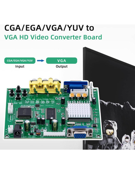 Convertidor de Video RGB a VGA HD Mcbazel para Monitores Convertidor de Video RGB a VGA HD Mcbazel para Monitores