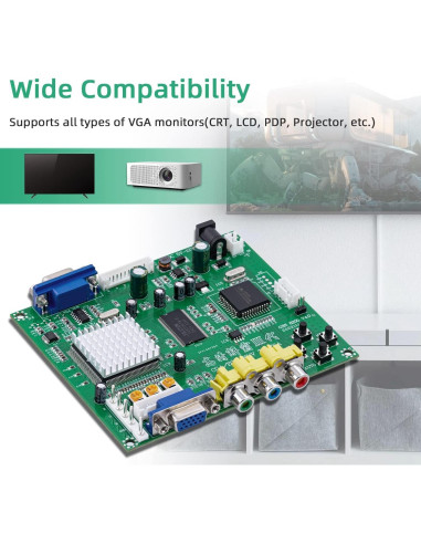 Convertidor de Video RGB a VGA HD Mcbazel para Monitores
