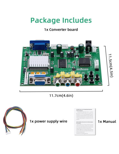 Convertidor de Video RGB a VGA HD Mcbazel para Monitores