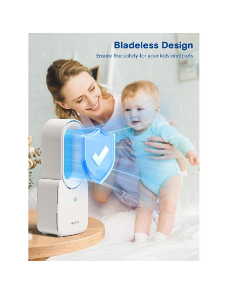 Ventilador de escritorio let'me sin aspas 10W LED 3 velocidades Ventilador de escritorio let'me sin aspas 10W LED 3 velocidades