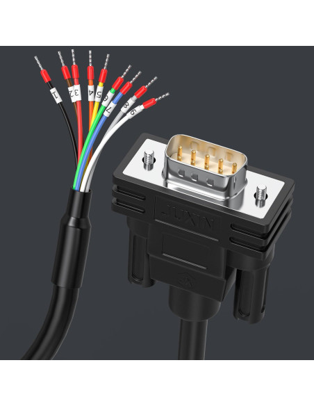 Cable de Extensión DB9 RS232 Hembra a Cable Pelado 0.91m JUXINICE Cable de Extensión DB9 RS232 Hembra a Cable Pelado 0.91m JUXINICE