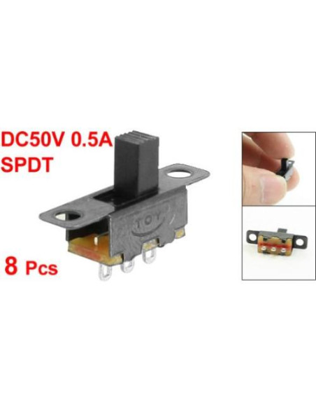 Interruptor Deslizante SPDT uxcell 8 Pcs 19x6x13mm Interruptor Deslizante SPDT uxcell 8 Pcs 19x6x13mm