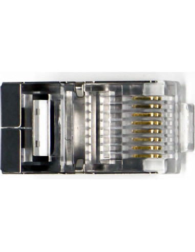 Conector Crimpado RJ45 Cat5e Blindado Tupavco TP806 - 100 Pcs