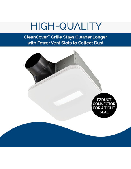 Ventilador de Escape Broan-NuTone AE110LK 110 CFM LED Blanco Ventilador de Escape Broan-NuTone AE110LK 110 CFM LED Blanco