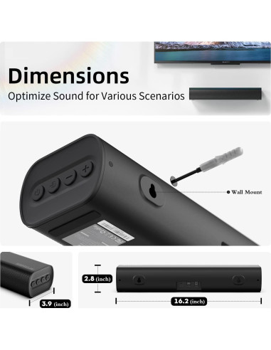 Barra de Sonido Bluedee BD-SK300 41.1 cm Bluetooth con Control Remoto