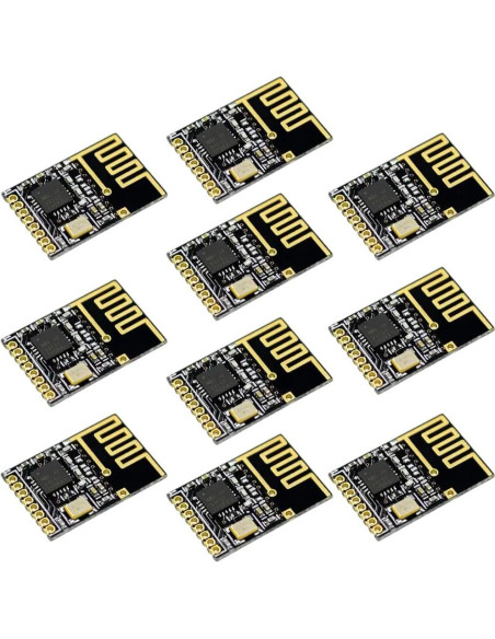 Módulo Transceptor Inalámbrico NRF24L01+ 2.4GHz FICEMETOI 10pcs Módulo Transceptor Inalámbrico NRF24L01+ 2.4GHz FICEMETOI 10pcs