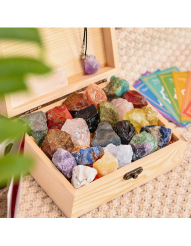 Conjunto de 31Pcs Cristales Sanadores AOOVOO con Collar