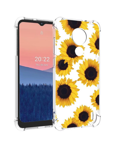 Funda protectora TPU para Nokia C21/C20/C10 - Floral Púrpura