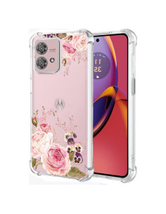 Funda TPU Rosa Floral para Motorola Moto G84 5G XT2347
