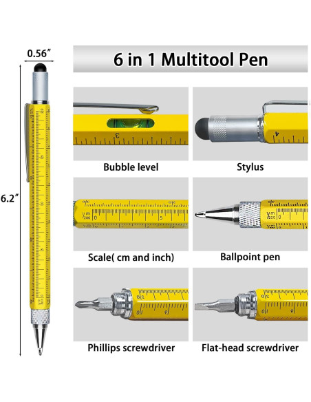 Juego de bolígrafos multitool Jishi 2 piezas 9 en 1 y 6 en 1 Juego de bolígrafos multitool Jishi 2 piezas 9 en 1 y 6 en 1