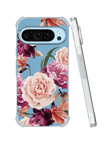 Funda Protectora TPU Floral para Google Pixel 9 y 9 Pro Funda Protectora TPU Floral para Google Pixel 9 y 9 Pro