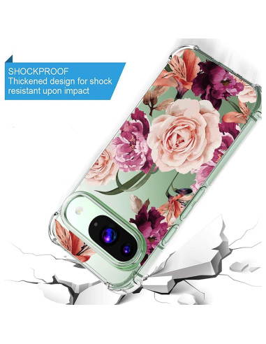 Funda Protectora TPU Floral para Google Pixel 9 y 9 Pro