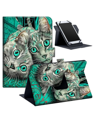 Funda Universal para Tableta 7-8 Pulgadas Qindaiwen Gatos