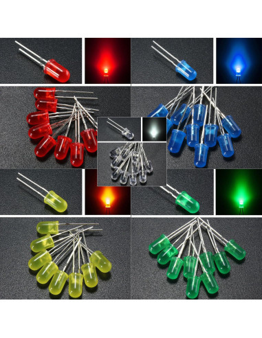 Kit de 50 Diodos LED Coloridos 5mm California JOS