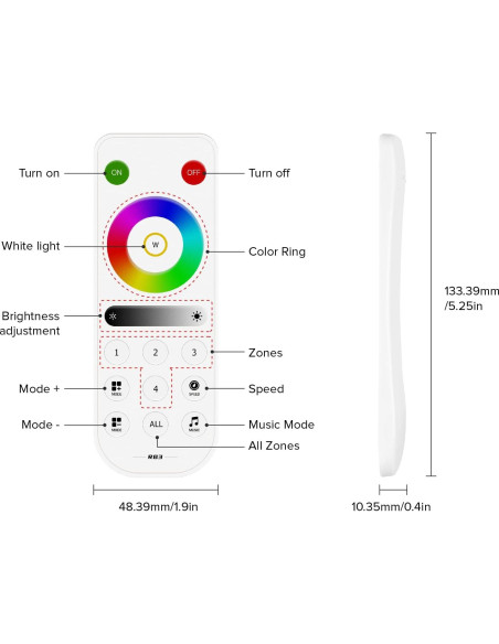 Tira LED RGB 5M BTF-LIGHTING WS2812B Control Remoto RF Tira LED RGB 5M BTF-LIGHTING WS2812B Control Remoto RF
