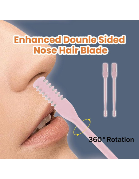 Cortador de Vello Nasal 2 en 1 JLYPFUSA Rosa - Compacto y Eficaz Cortador de Vello Nasal 2 en 1 JLYPFUSA Rosa - Compacto y Eficaz