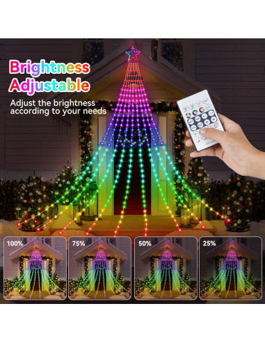 Luces de Cuerda RGB Cerflyer 320 LED 5 m Decoración Navidad