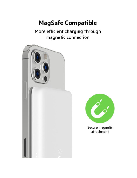 Cargador Portátil Inalámbrico MagSafe Belkin 2500mAh Blanco Cargador Portátil Inalámbrico MagSafe Belkin 2500mAh Blanco