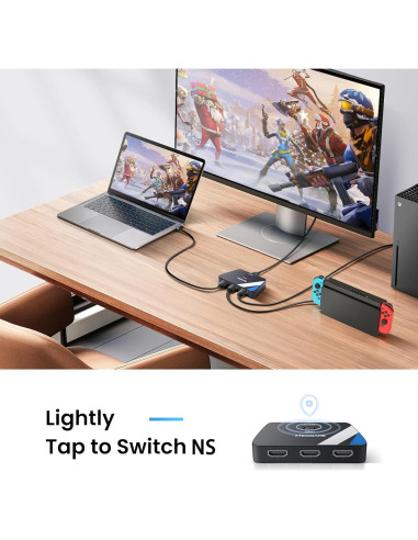 Interruptor HDMI 3 en 1 NEWCARE 4K@60Hz con Cable 0.79m