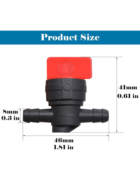 Válvula de Corte de Combustible Tnisesm 2 Piezas 6.35mm Válvula de Corte de Combustible Tnisesm 2 Piezas 6.35mm