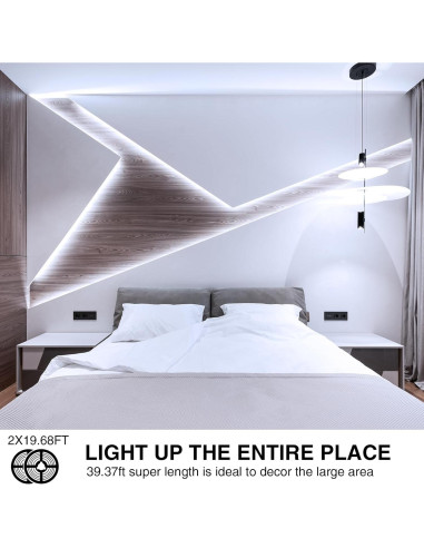 Tira LED Onforu 12m 720 LEDs Regulable Luz Blanca 6000K