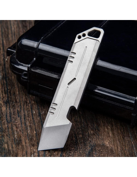 Barra de palanca EDC AXUYU de titanio 104mm, herramienta multifuncional Barra de palanca EDC AXUYU de titanio 104mm, herramienta multifuncional