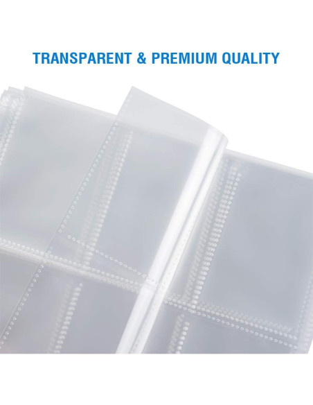 Paquete de 36 Fundas para Tarjetas Sooez 9 Bolsillos Transparente Paquete de 36 Fundas para Tarjetas Sooez 9 Bolsillos Transparente