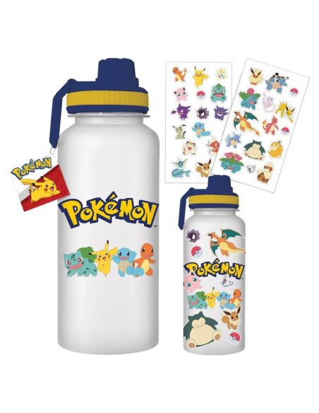 Botella de Plástico Pokémon Silver Buffalo 946ml con Stickers Botella de Plástico Pokémon Silver Buffalo 946ml con Stickers