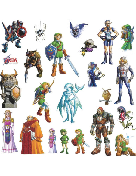 Adhesivos de Pared 3D RoomMates Zelda Ocarina 23 Piezas Adhesivos de Pared 3D RoomMates Zelda Ocarina 23 Piezas
